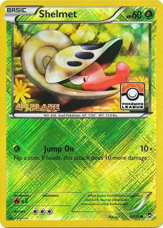 Fire[×2], Grass, Promo, Reverse Holofoil, XY: Furious Fists Shelmet (8/111) (League Promo 4th Place) [XY: Furious Fists] - Trading Card World
