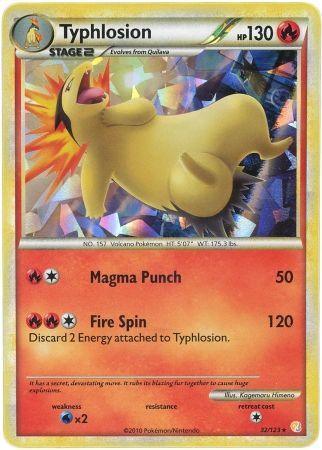 32, Fire, HeartGold & SoulSilver: Base Set, Holofoil, Promo, Water[×2] Typhlosion (32/123) (Cracked Ice Holo) [HeartGold & SoulSilver: Base Set] - Trading Card World