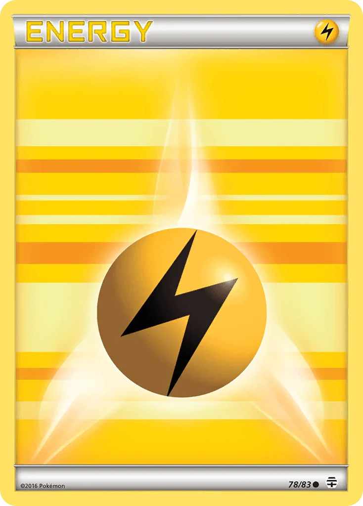 78, Basic Lightning Energy, Common, Normal, Reverse Holofoil, XY: Generations Lightning Energy (78/83) [XY: Generations] - Trading Card World