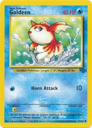 53, Common, Jungle Unlimited, Lightning[×2], Normal, Water Goldeen (53/64) [Jungle Unlimited] - Trading Card World
