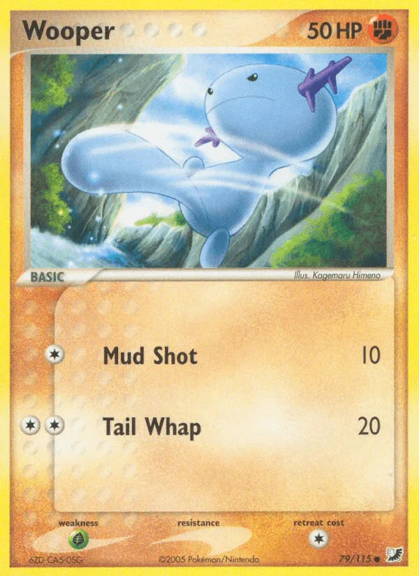 79, Common, EX: Unseen Forces, Fighting, Grass[×2], Normal Wooper (79/115) [EX: Unseen Forces] - Trading Card World