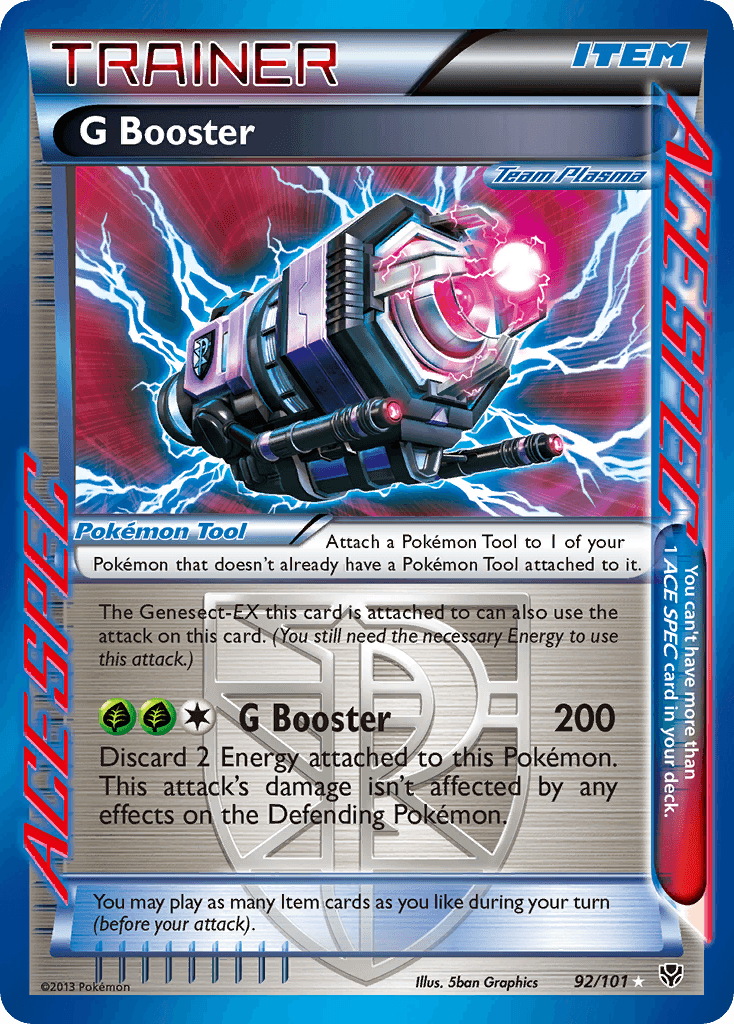 92, Black & White: Plasma Blast, Holofoil, Item, Rare Ace G Booster (92/101) [Black & White: Plasma Blast] - Trading Card World