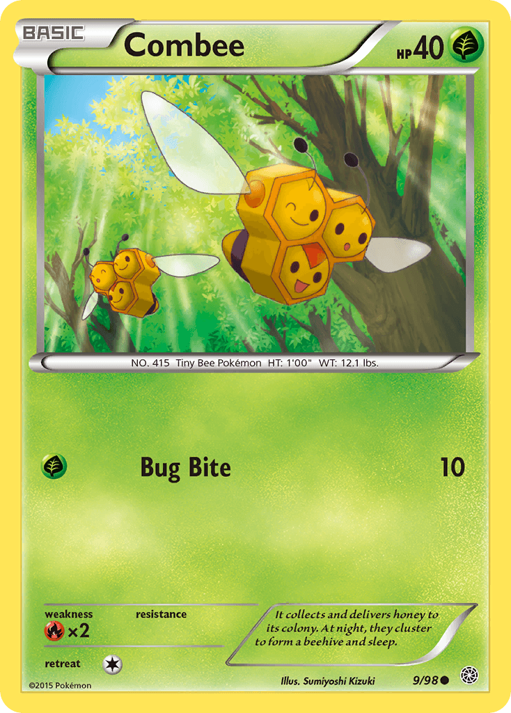Common, Fire[×2], Grass, Normal, Reverse Holofoil, XY: Ancient Origins Combee (9/98) [XY: Ancient Origins] - Trading Card World