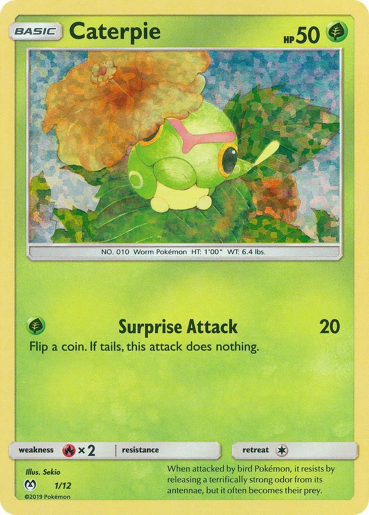 Fire[×2], Grass, Holofoil, McDonald's Promos: 2019 Collection, Promo Caterpie (1/12) [McDonald's Promos: 2019 Collection] - Trading Card World