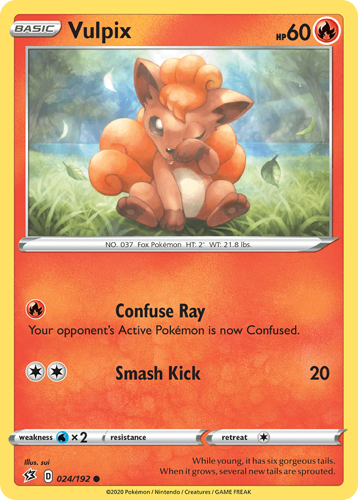 024, Common, Fire, Normal, Reverse Holofoil, Sword & Shield: Rebel Clash, Water[×2] Vulpix (024/192) [Sword & Shield: Rebel Clash] - Trading Card World