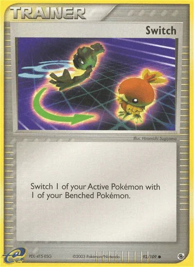 92, Common, EX: Ruby & Sapphire, Item, Normal, Reverse Holofoil Switch (92/109) [EX: Ruby & Sapphire] - Trading Card World