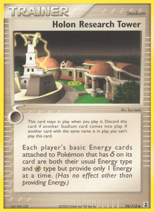 94, EX: Delta Species, Normal, Stadium, Uncommon Holon Research Tower (94/113) [EX: Delta Species] - Trading Card World