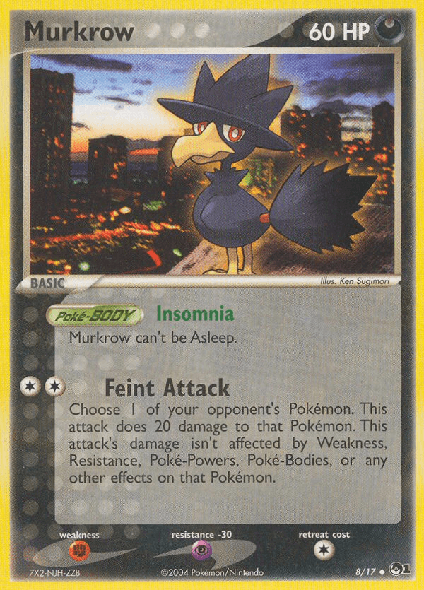 Darkness, Fighting[×2], Normal, POP Series 1, Psychic[-30], Uncommon Murkrow (8/17) [POP Series 1] - Trading Card World