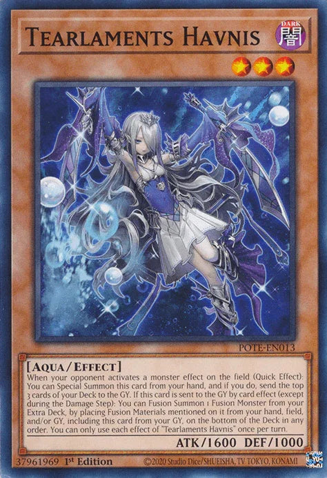 1st Edition, Aqua, Common, Dark, Effect Monster, Power of the Elements, Unlimited Tearlaments Havnis [POTE-EN013] Common - Trading Card World