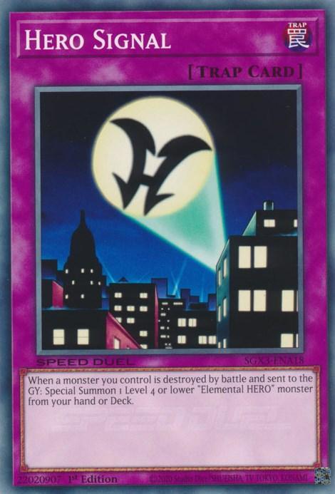 1st Edition, Common, Normal Trap, Speed Duel GX: Duelists of Shadows, Trap Hero Signal [SGX3-ENA18] Common - Trading Card World