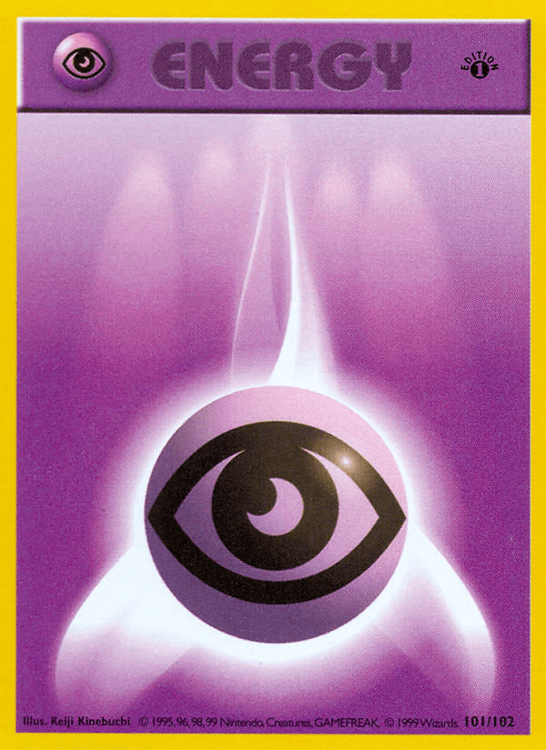 1st Edition Normal, Base Set 1st Edition, Basic Energy, Common Psychic Energy (101/102) (Shadowless) [Base Set 1st Edition] - Trading Card World