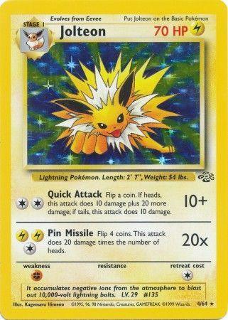 Fighting[×2], Holo Rare, Holofoil, Jungle Unlimited, Lightning Jolteon (4/64) [Jungle Unlimited] - Trading Card World