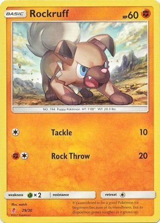 29, Fighting, Grass[×2], Holofoil, Normal, Promo, Sun & Moon: Trainer Kit - Lycanroc Rockruff (29/30) [Sun & Moon: Trainer Kit - Lycanroc] - Trading Card World
