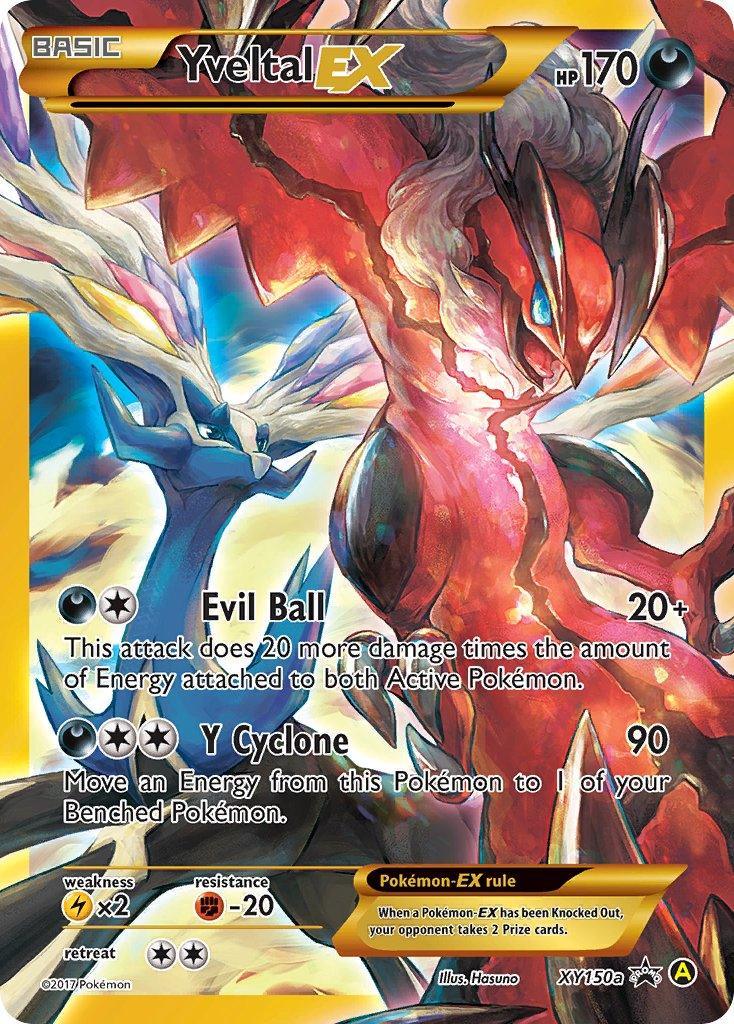 Alternate Art Promos, Darkness, Fighting[-20], Holofoil, Lightning[×2], Promo, XY150a Yveltal EX (XY150a) [Alternate Art Promos] - Trading Card World