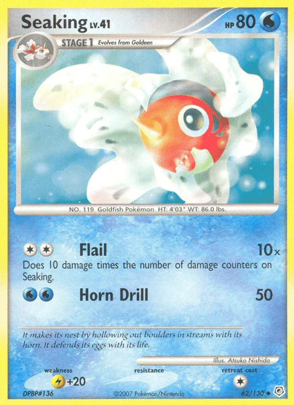 62, Diamond & Pearl: Base Set, Lightning[+20], Normal, Reverse Holofoil, Uncommon, Water Seaking (62/130) [Diamond & Pearl: Base Set] - Trading Card World