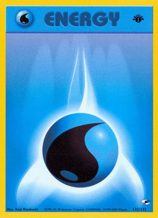 132, 1st Edition Normal, Basic Energy, Common, Gym Heroes 1st Edition Water Energy (132/132) [Gym Heroes 1st Edition] - Trading Card World