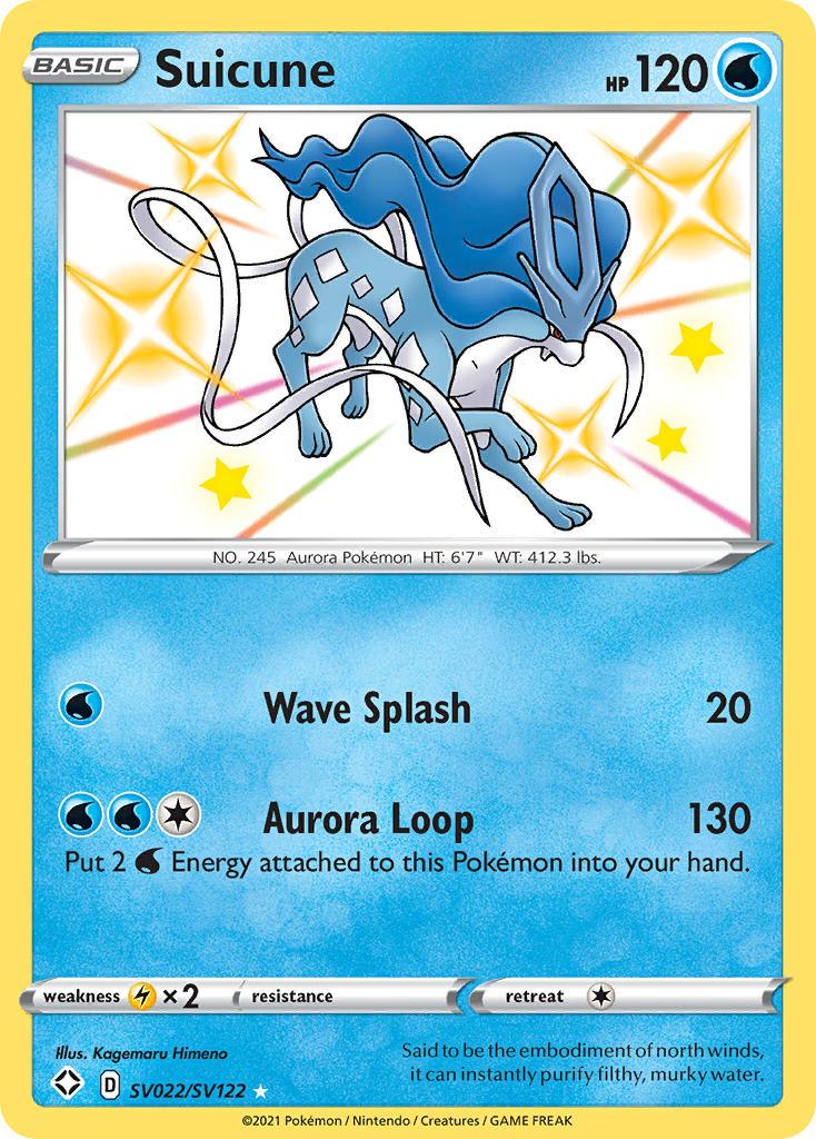 Holofoil, Lightning[×2], SV022, Sword & Shield: Shining Fates, Ultra Rare, Water Suicune (SV022/SV122) [Sword & Shield: Shining Fates] - Trading Card World