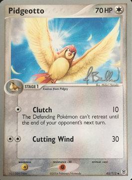 45, Colorless, Fighting[-30], Lightning[x2], Normal, Uncommon, World Championships 2006 Pidgeotto (45/112) (Eeveelutions - Jimmy Ballard) [World Championships 2006] - Trading Card World