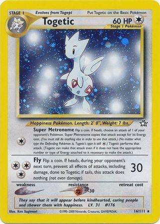 16, Colorless, Fighting[-30], Holo Rare, Holofoil, Neo Genesis Unlimited Togetic (16/111) [Neo Genesis Unlimited] - Trading Card World