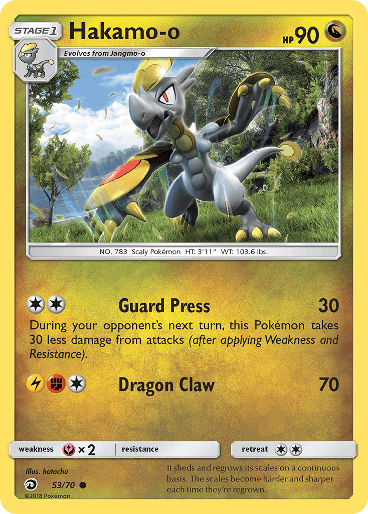 53, Common, Dragon, Fairy[×2], Normal, Reverse Holofoil, Sun & Moon: Dragon Majesty Hakamo-o (53/70) [Sun & Moon: Dragon Majesty] - Trading Card World