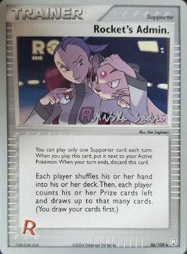 86, Normal, Supporter, Uncommon, World Championships 2006 Rocket's Admin. (86/109) (Suns & Moons - Miska Saari) [World Championships 2006] - Trading Card World