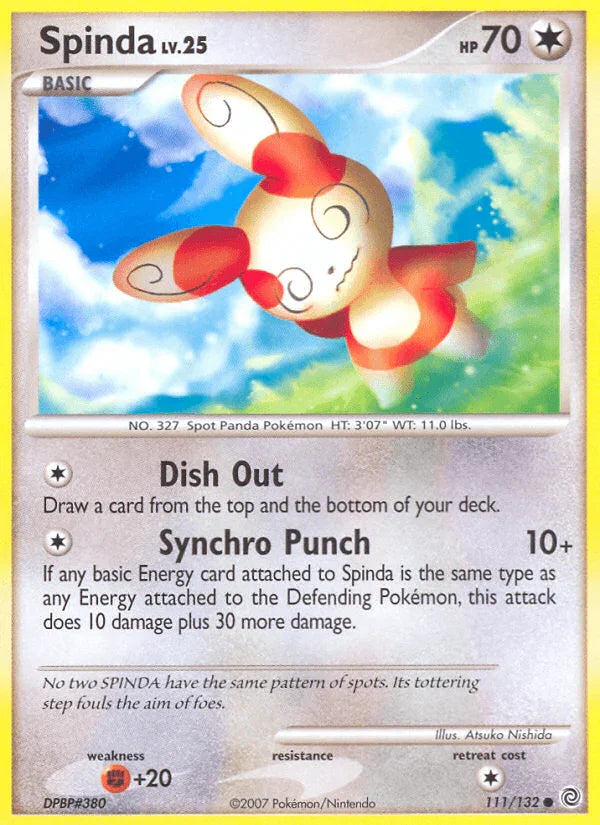 111, Colorless, Common, Diamond & Pearl: Secret Wonders, Fighting[+20], Normal, Reverse Holofoil Spinda (111/132) [Diamond & Pearl: Secret Wonders] - Trading Card World