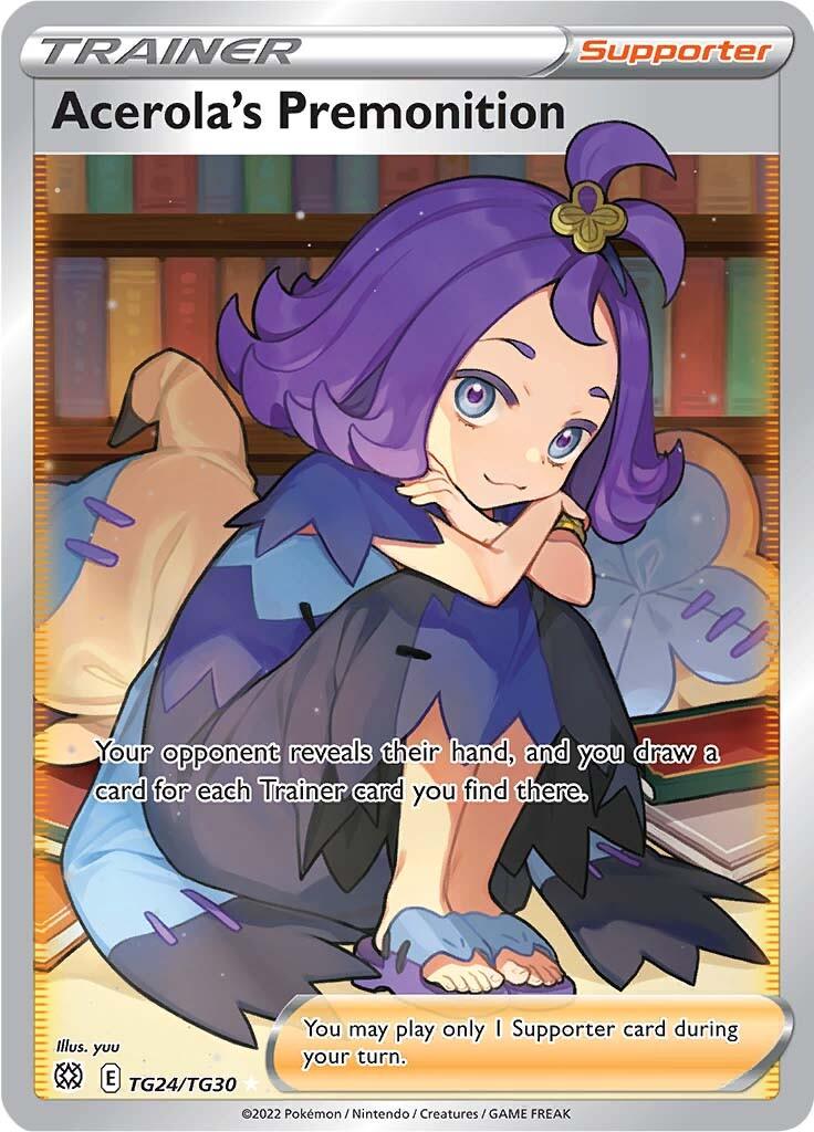 Holofoil, Secret Rare, Supporter, Sword & Shield: Brilliant Stars, TG24 Acerola's Premonition (TG24/TG30) [Sword & Shield: Brilliant Stars] - Trading Card World