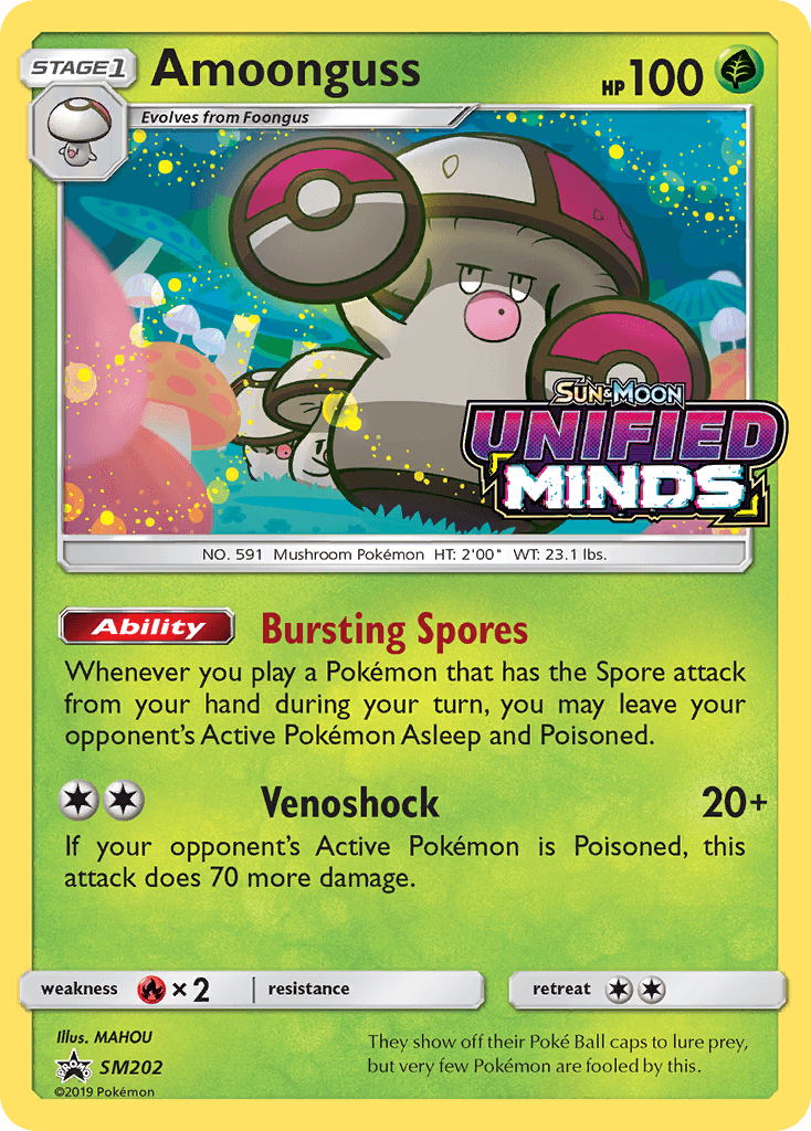 Black Star Promo, Fire[×2], Grass, Holofoil, SM202, Sun & Moon: Black Star Promos Amoonguss (SM202) [Sun & Moon: Black Star Promos] - Trading Card World