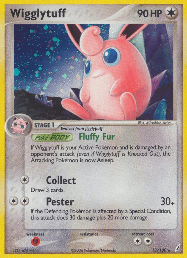 13, Colorless, EX: Crystal Guardians, Fighting[×2], Holo Rare, Holofoil Wigglytuff (13/100) [EX: Crystal Guardians] - Trading Card World