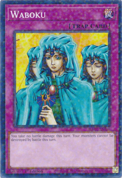 1st Edition, Common, Hidden Arsenal: Chapter 1, Normal Trap, Trap Waboku (Duel Terminal) [HAC1-EN026] Common - Trading Card World