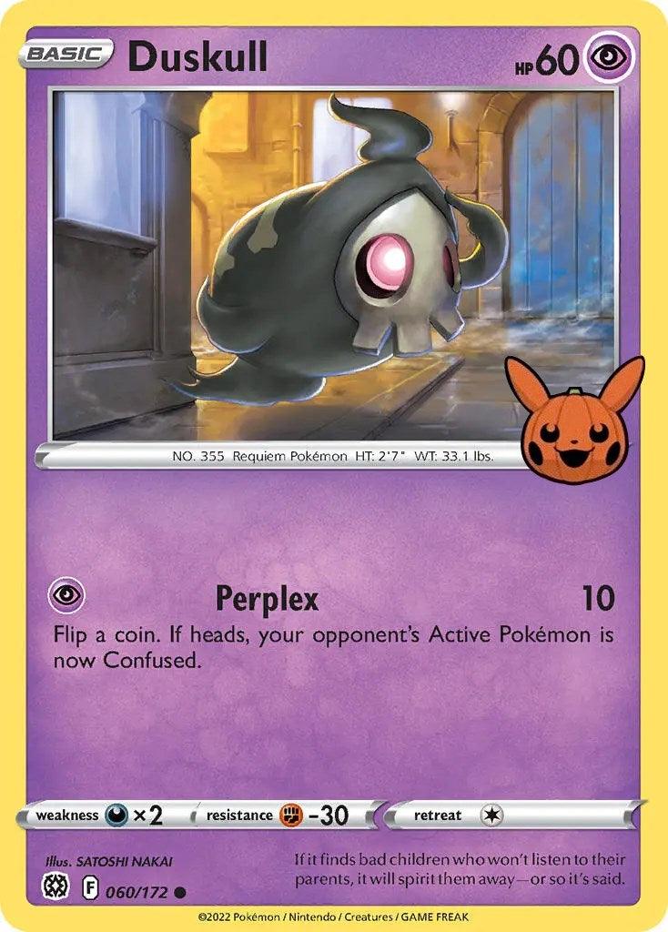 060, Darkness [x2], Fighting [-30], Normal, Promo, Psychic, Trick or Trade Duskull (060/172) [Trick or Trade] - Trading Card World