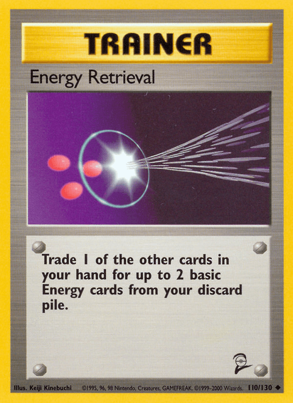 110, Base Set 2, Normal, Trainer, Uncommon Energy Retrieval (110/130) [Base Set 2] - Trading Card World