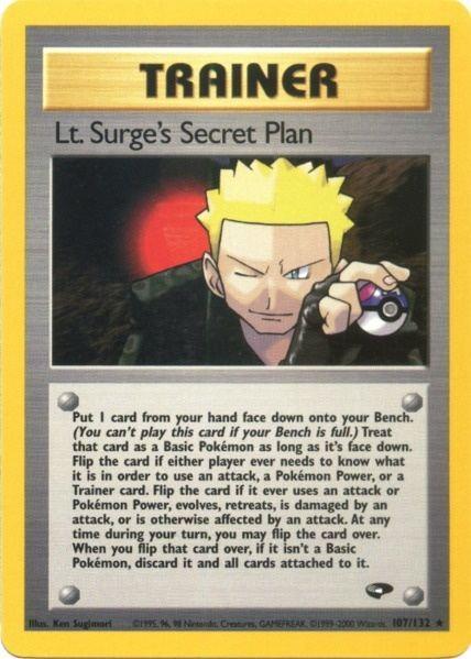 Gym Challenge Unlimited, Normal, Rare, Trainer Lt. Surge's Secret Plan (107/132) [Gym Challenge Unlimited] - Trading Card World