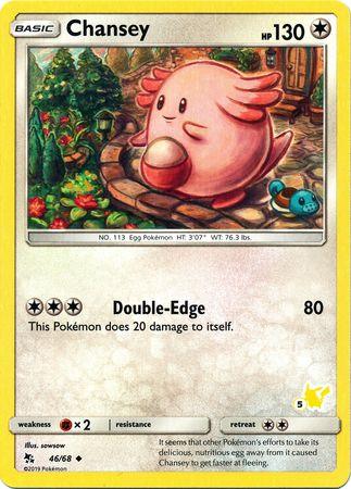 46, Battle Academy 2020, Colorless, Fighting[×2], Normal, Promo Chansey (46/68) (Pikachu Stamp #5) [Battle Academy 2020] - Trading Card World