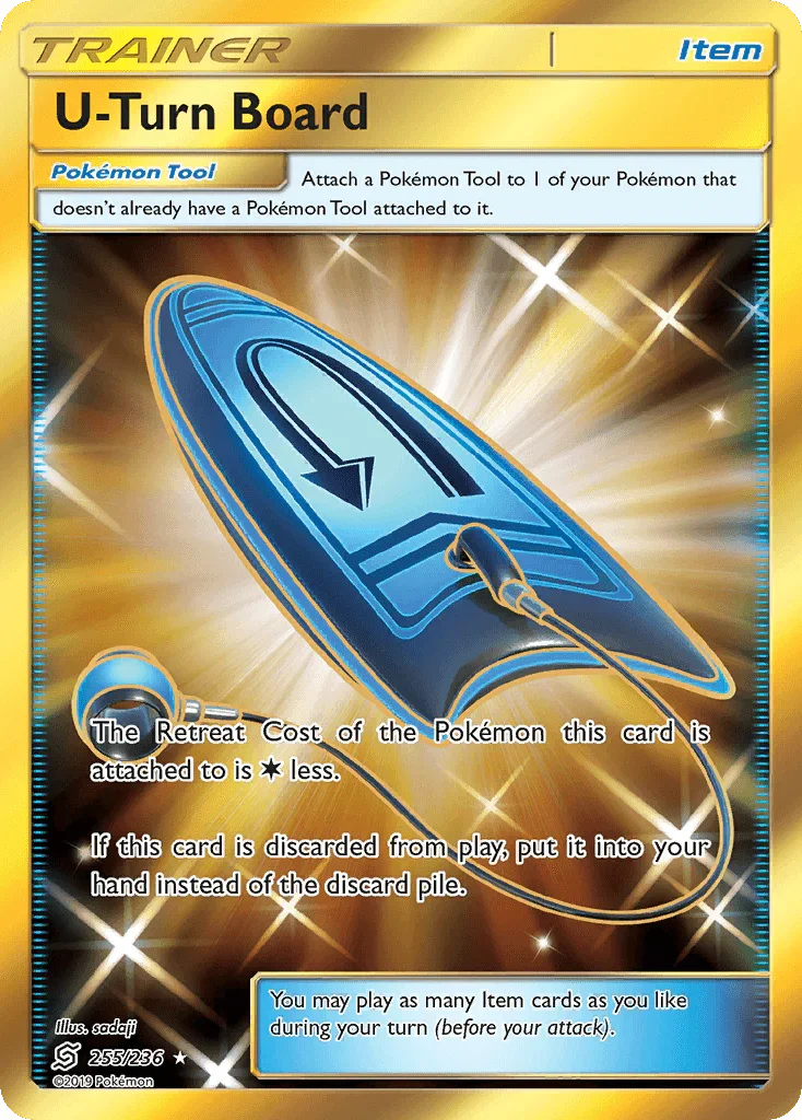 255, Holofoil, Item, Secret Rare, Sun & Moon: Unified Minds U-Turn Board (255/236) [Sun & Moon: Unified Minds] - Trading Card World