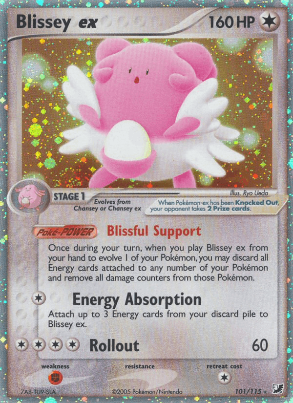 Colorless, EX: Unseen Forces, Fighting[×2], Holofoil, Ultra Rare Blissey ex (101/115) [EX: Unseen Forces] - Trading Card World
