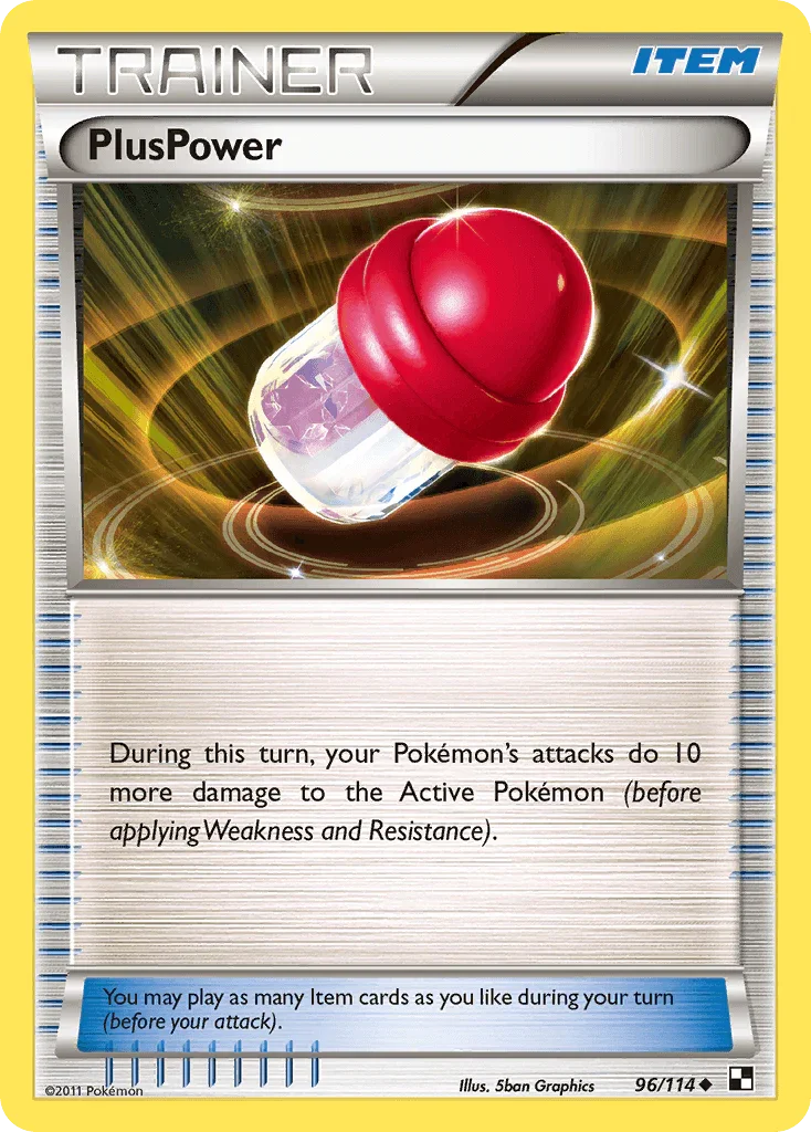96, Black & White: Base Set, Item, Normal, Reverse Holofoil, Uncommon PlusPower (96/114) [Black & White: Base Set] - Trading Card World