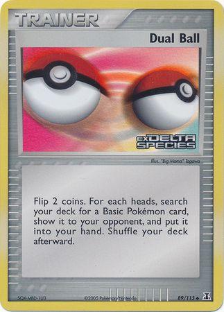 89, EX: Delta Species, Item, Reverse Holofoil, Uncommon Dual Ball (89/113) (Stamped) [EX: Delta Species] - Trading Card World
