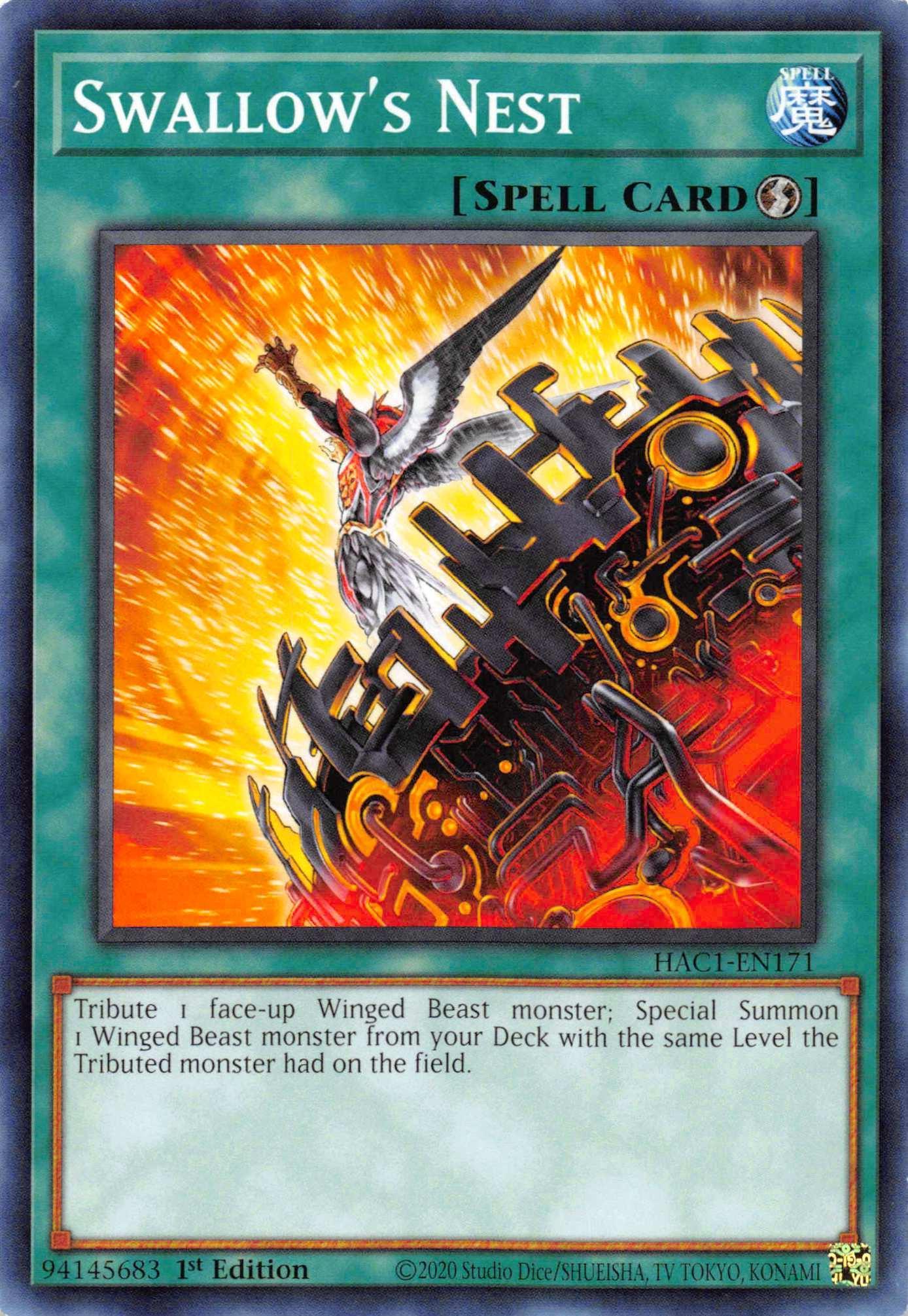1st Edition, Hidden Arsenal: Chapter 1, Parallel Rare, Quick-Play Spell, Spell Swallow's Nest (Duel Terminal) [HAC1-EN171] Parallel Rare - Trading Card World