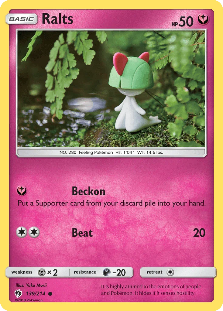 139, Common, Darkness[-20], Fairy, Metal[×2], Normal, Reverse Holofoil, Sun & Moon: Lost Thunder Ralts (139/214) [Sun & Moon: Lost Thunder] - Trading Card World