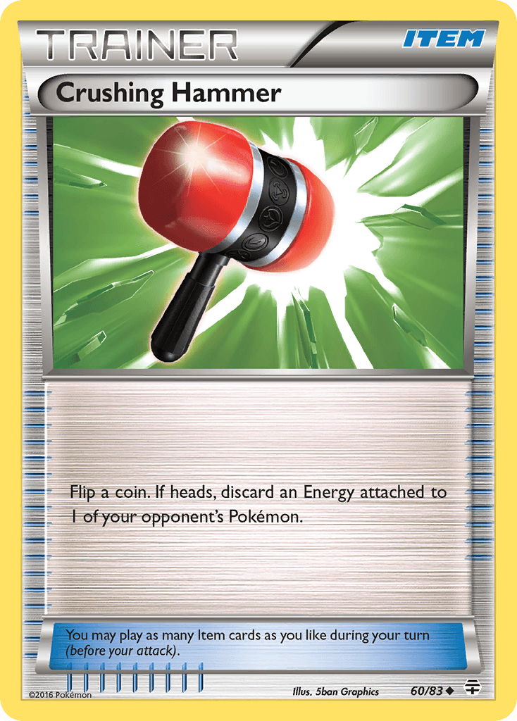 60, Item, Normal, Reverse Holofoil, Uncommon, XY: Generations Crushing Hammer (60/83) [XY: Generations] - Trading Card World