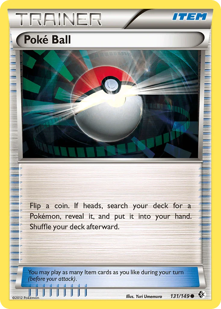 131, Black & White: Boundaries Crossed, Common, Item, Normal, Reverse Holofoil Poke Ball (131/149) [Black & White: Boundaries Crossed] - Trading Card World