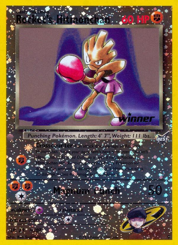 Best of Promos, Fighting, Promo, Psychic[×2], Reverse Holofoil Rocket's Hitmonchan (9) (Winner) [Best of Promos] - Trading Card World