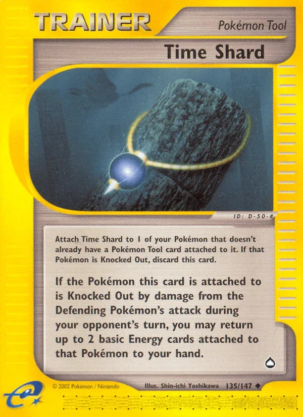 135, Aquapolis, Item, Normal, Reverse Holofoil, Uncommon Time Shard (135/147) [Aquapolis] - Trading Card World