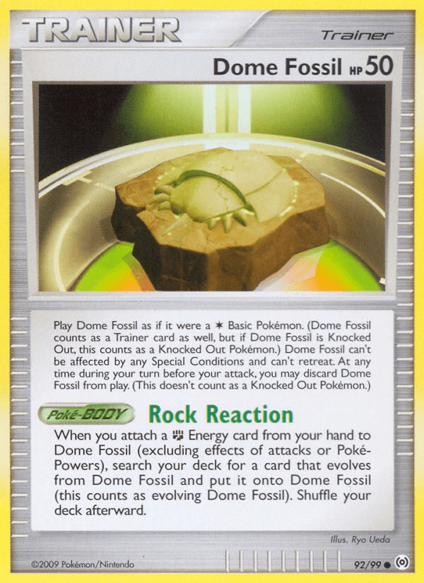 92, Common, Item, Normal, Platinum: Arceus, Reverse Holofoil Dome Fossil (92/99) [Platinum: Arceus] - Trading Card World