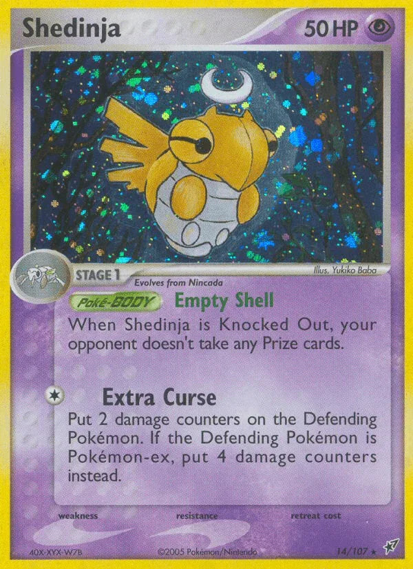 14, EX: Deoxys, Holo Rare, Holofoil, Psychic Shedinja (14/107) [EX: Deoxys] - Trading Card World