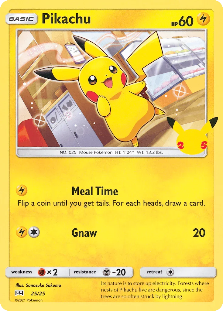 25, Fighting[×2], Holofoil, Lightning, McDonald's 25th Anniversary, Metal[-20], Normal, Promo Pikachu (25/25) [McDonald's 25th Anniversary] - Trading Card World