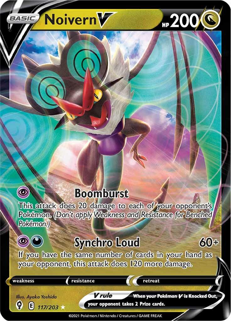 117, Dragon, Holofoil, Sword & Shield: Evolving Skies, Ultra Rare Noivern V (117/203) [Sword & Shield: Evolving Skies] - Trading Card World