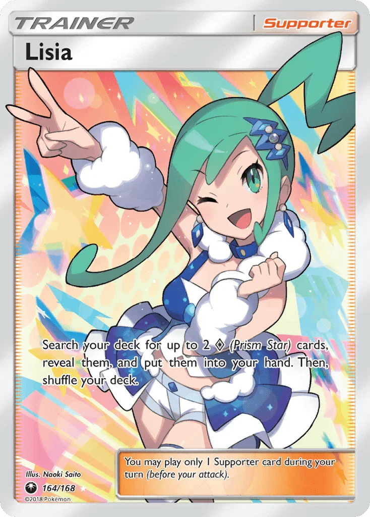 164, Holofoil, Sun & Moon: Celestial Storm, Supporter, Ultra Rare Lisia (164/168) [Sun & Moon: Celestial Storm] - Trading Card World