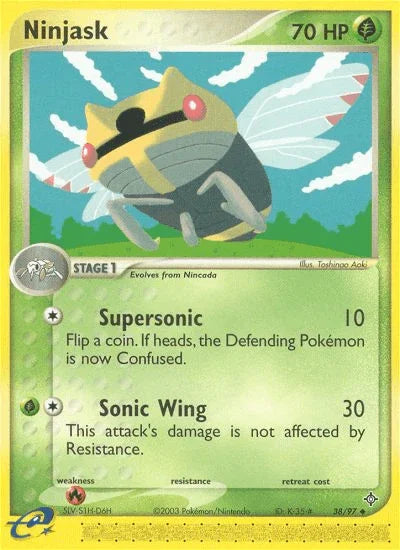 38, EX: Dragon, Fire[×2], Grass, Normal, Reverse Holofoil, Uncommon Ninjask (38/97) [EX: Dragon] - Trading Card World